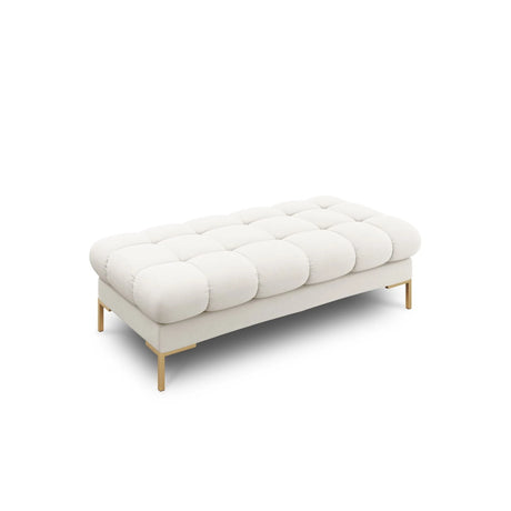 Mamaia 2-Sitzer Sitz-Bank, Beine Goldmetall, mit Bezug aus Samt oder Strukturstoff, 62x133 cm – Bild 1