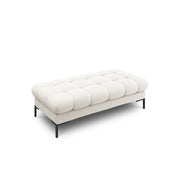 Mamaia 2-Sitzer Sitz-Bank, Metallbeine Schwarz, mit Bezug aus Samt oder Strukturstoff, 62x133 cm – Bild 1