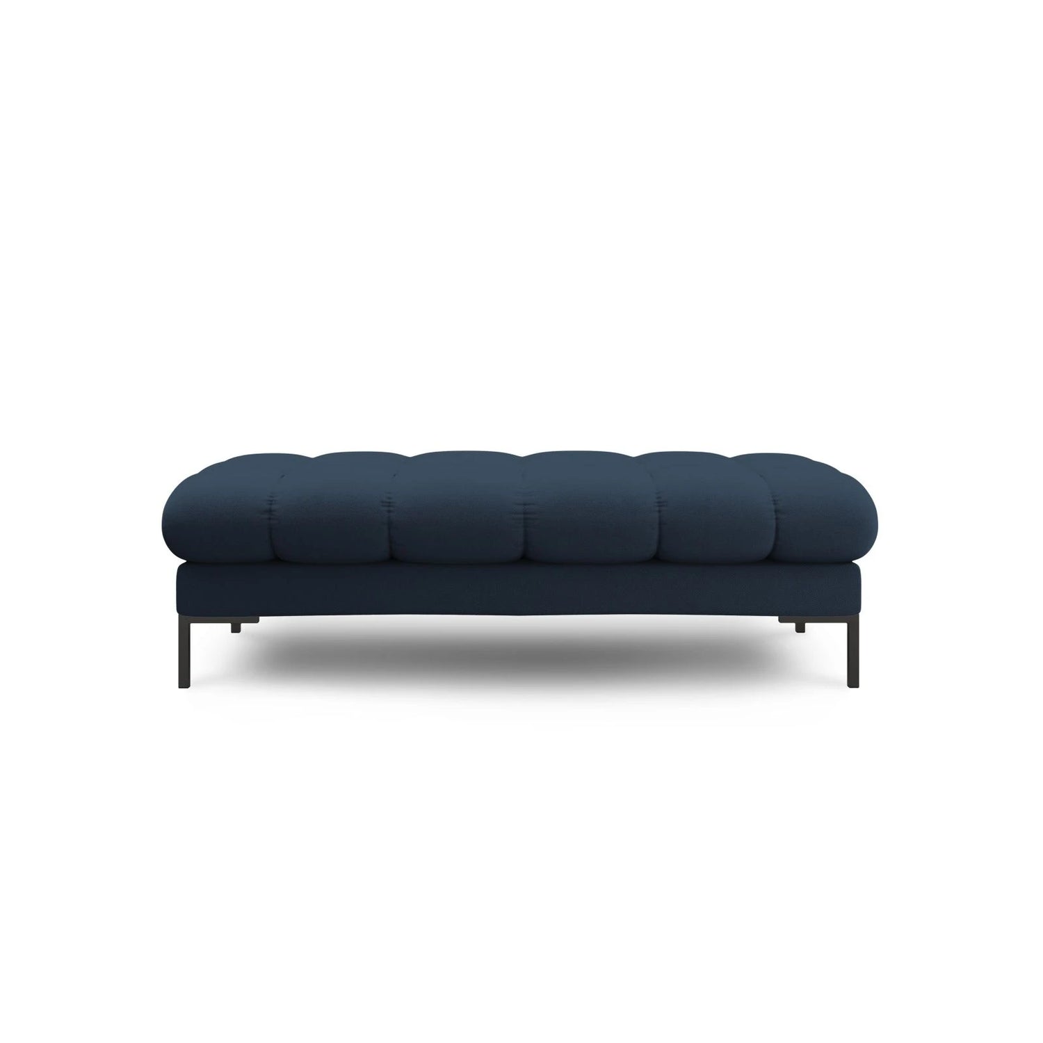 Mamaia 2-Sitzer Sitz-Bank, Metallbeine Schwarz, mit Bezug aus Strukturierter Stoff (Nev77) in Blau, 62x133 cm – Bild 3