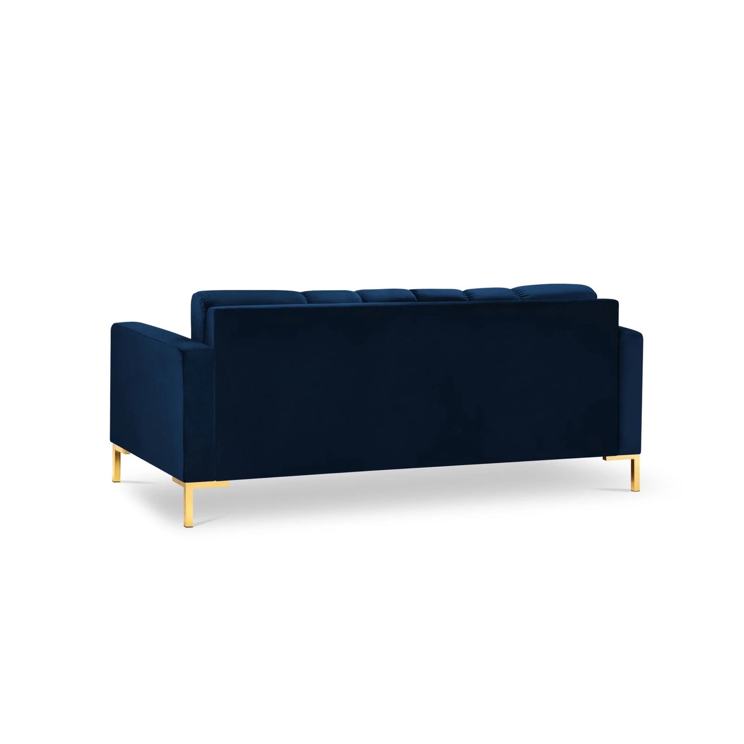 Mamaia 2-Sitzer Sofa, Beine Goldmetall, mit Bezug aus Samt (Blu86) in Königsblau, 152x96 cm – Bild 5