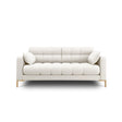 Mamaia 2-Sitzer Sofa, Beine Goldmetall, mit Bezug aus Samt oder Strukturstoff, 152x96 cm – Bild 1