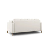 Mamaia 2-Sitzer Sofa, Beine Goldmetall, mit Bezug aus Samt oder Strukturstoff, 152x96 cm – Bild 4