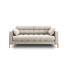 Mamaia 2-Sitzer Sofa, Beine Goldmetall, mit Bezug aus Strukturierter Stoff (Nev04) in Beige, 152x96 cm – Bild 1