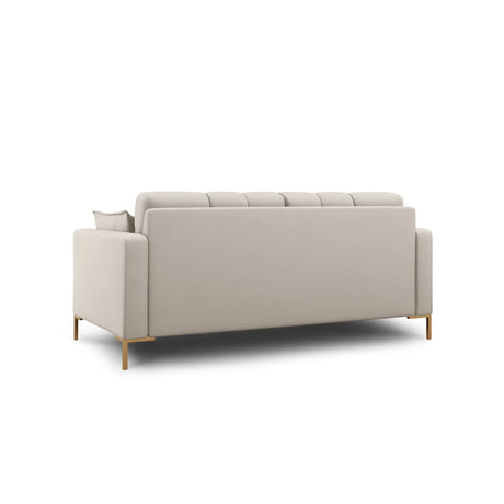 Mamaia 2-Sitzer Sofa, Beine Goldmetall, mit Bezug aus Strukturierter Stoff (Nev04) in Beige, 152x96 cm – Bild 4