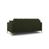 Mamaia 2-Sitzer Sofa, Beine Goldmetall, mit Bezug aus Strukturierter Stoff (Nev39) in Grün, 152x96 cm – Bild 4