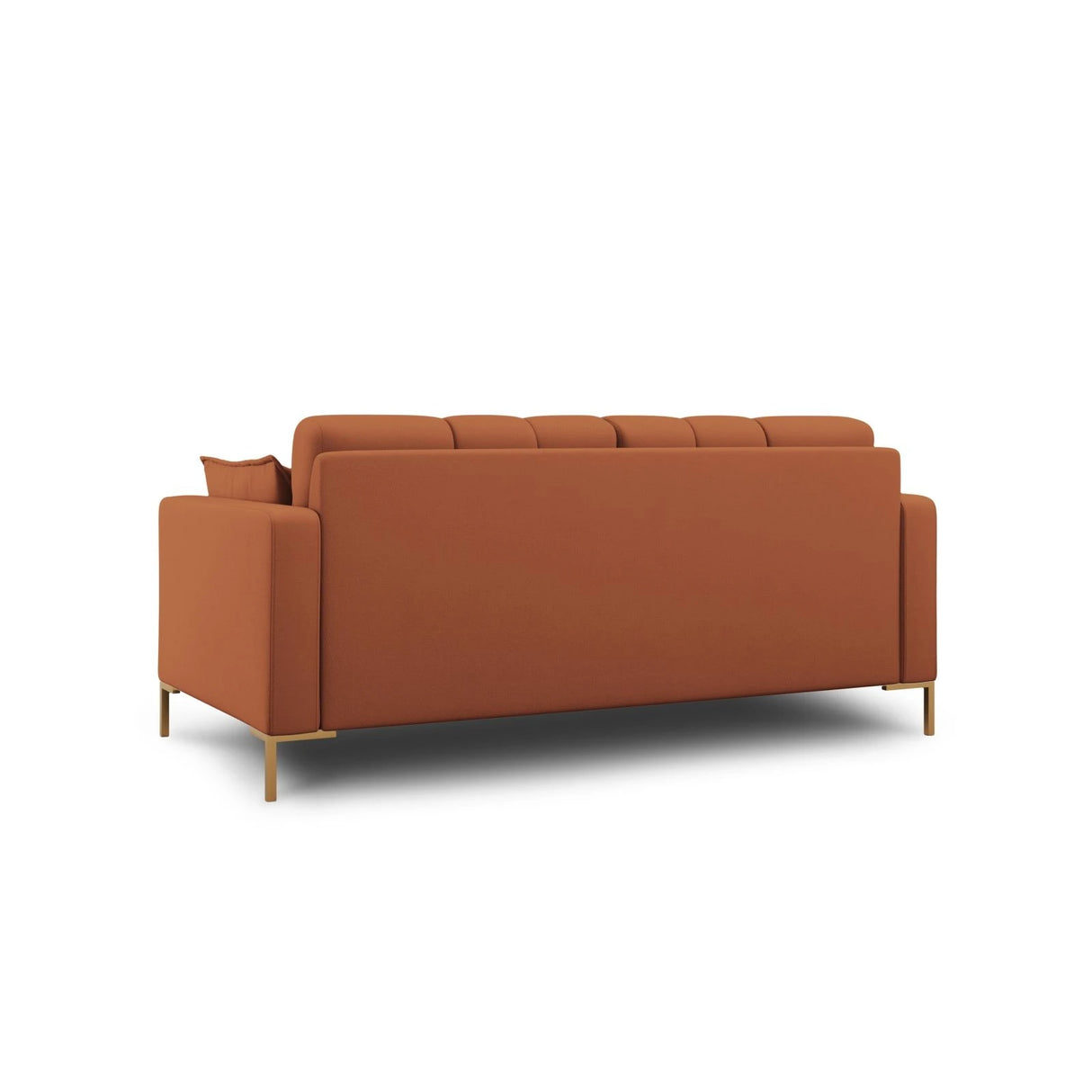 Mamaia 2-Sitzer Sofa, Beine Goldmetall, mit Bezug aus Strukturierter Stoff (Nev52) in Ziegel, 152x96 cm – Bild 4