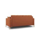 Mamaia 2-Sitzer Sofa, Beine Goldmetall, mit Bezug aus Strukturierter Stoff (Nev52) in Ziegel, 152x96 cm – Bild 4