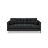 Mamaia 2-Sitzer Sofa, Metallbeine Schwarz, mit Bezug aus Samt (Blu18) in Dunkelgrau, 152x96 cm – Bild 4