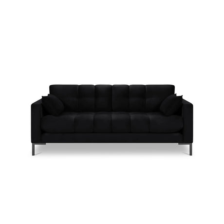 Mamaia 2-Sitzer Sofa, Metallbeine Schwarz, mit Bezug aus Samt (Blu19) in Schwarz, 152x96 cm – Bild 4