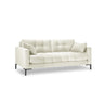 Mamaia 2-Sitzer Sofa, Metallbeine Schwarz, mit Bezug aus Samt (Blu22) in Leichtes Beige, 152x96 cm – Bild 1