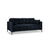 Mamaia 2-Sitzer Sofa, Metallbeine Schwarz, mit Bezug aus Samt (Blu89) in Dunkelblau, 152x96 cm – Bild 1