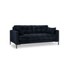 Mamaia 2-Sitzer Sofa, Metallbeine Schwarz, mit Bezug aus Samt (Blu89) in Dunkelblau, 152x96 cm – Bild 1