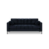 Mamaia 2-Sitzer Sofa, Metallbeine Schwarz, mit Bezug aus Samt (Blu89) in Dunkelblau, 152x96 cm – Bild 4