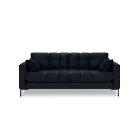 Mamaia 2-Sitzer Sofa, Metallbeine Schwarz, mit Bezug aus Samt (Blu89) in Dunkelblau, 152x96 cm – Bild 4