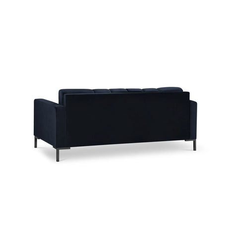 Mamaia 2-Sitzer Sofa, Metallbeine Schwarz, mit Bezug aus Samt (Blu89) in Dunkelblau, 152x96 cm – Bild 5