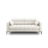 Mamaia 2-Sitzer Sofa, Metallbeine Schwarz, mit Bezug aus Samt oder Strukturstoff, 152x96 cm – Bild 1