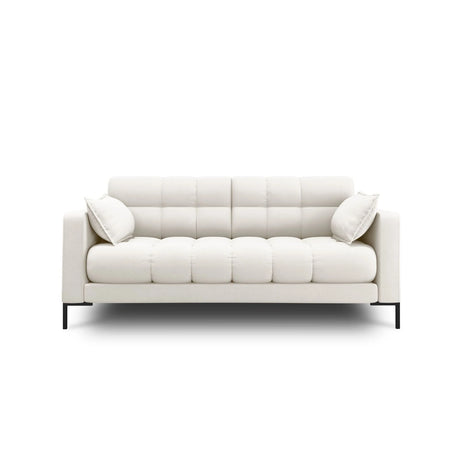 Mamaia 2-Sitzer Sofa, Metallbeine Schwarz, mit Bezug aus Samt oder Strukturstoff, 152x96 cm – Bild 1