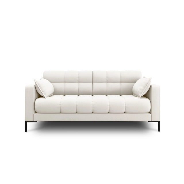 Mamaia 2-Sitzer Sofa, Metallbeine Schwarz, mit Bezug aus Samt oder Strukturstoff, 152x96 cm – Bild 1