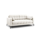 Mamaia 2-Sitzer Sofa, Metallbeine Schwarz, mit Bezug aus Samt oder Strukturstoff, 152x96 cm – Bild 3