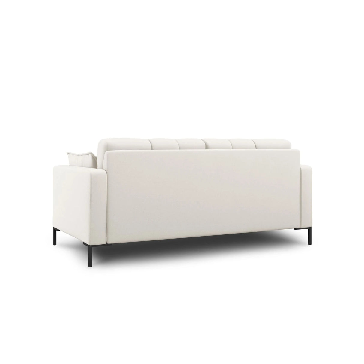 Mamaia 2-Sitzer Sofa, Metallbeine Schwarz, mit Bezug aus Samt oder Strukturstoff, 152x96 cm – Bild 4