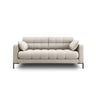 Mamaia 2-Sitzer Sofa, Metallbeine Schwarz, mit Bezug aus Strukturierter Stoff (Nev04) in Beige, 152x96 cm – Bild 1