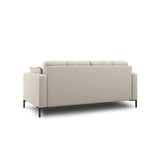 Mamaia 2-Sitzer Sofa, Metallbeine Schwarz, mit Bezug aus Strukturierter Stoff (Nev04) in Beige, 152x96 cm – Bild 4