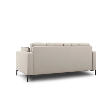 Mamaia 2-Sitzer Sofa, Metallbeine Schwarz, mit Bezug aus Strukturierter Stoff (Nev04) in Beige, 152x96 cm – Bild 4