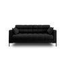 Mamaia 2-Sitzer Sofa, Metallbeine Schwarz, mit Bezug aus Strukturierter Stoff (Nev100) in Schwarz, 152x96 cm – Bild 1