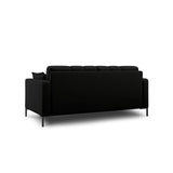 Mamaia 2-Sitzer Sofa, Metallbeine Schwarz, mit Bezug aus Strukturierter Stoff (Nev100) in Schwarz, 152x96 cm – Bild 4