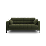 Mamaia 2-Sitzer Sofa, Metallbeine Schwarz, mit Bezug aus Strukturierter Stoff (Nev39) in Grün, 152x96 cm – Bild 1