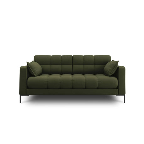 Mamaia 2-Sitzer Sofa, Metallbeine Schwarz, mit Bezug aus Strukturierter Stoff (Nev39) in Grün, 152x96 cm – Bild 1
