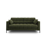 Mamaia 2-Sitzer Sofa, Metallbeine Schwarz, mit Bezug aus Strukturierter Stoff (Nev39) in Grün, 152x96 cm – Bild 1