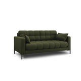 Mamaia 2-Sitzer Sofa, Metallbeine Schwarz, mit Bezug aus Strukturierter Stoff (Nev39) in Grün, 152x96 cm – Bild 3