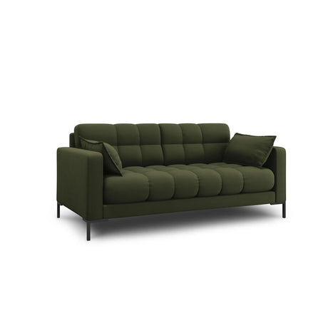 Mamaia 2-Sitzer Sofa, Metallbeine Schwarz, mit Bezug aus Strukturierter Stoff (Nev39) in Grün, 152x96 cm – Bild 3