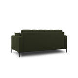 Mamaia 2-Sitzer Sofa, Metallbeine Schwarz, mit Bezug aus Strukturierter Stoff (Nev39) in Grün, 152x96 cm – Bild 4