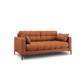 Mamaia 2-Sitzer Sofa, Metallbeine Schwarz, mit Bezug aus Strukturierter Stoff (Nev52) in Ziegel, 152x96 cm – Bild 3