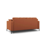 Mamaia 2-Sitzer Sofa, Metallbeine Schwarz, mit Bezug aus Strukturierter Stoff (Nev52) in Ziegel, 152x96 cm – Bild 4