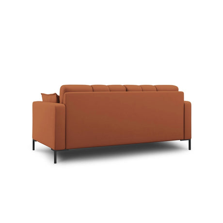 Mamaia 2-Sitzer Sofa, Metallbeine Schwarz, mit Bezug aus Strukturierter Stoff (Nev52) in Ziegel, 152x96 cm – Bild 4