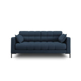Mamaia 2-Sitzer Sofa, Metallbeine Schwarz, mit Bezug aus Strukturierter Stoff (Nev77) in Blau, 152x96 cm – Bild 1