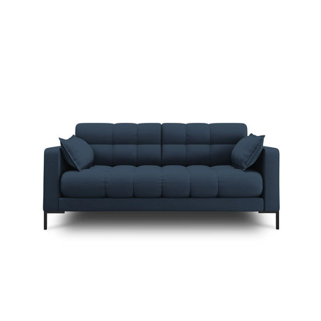 Mamaia 2-Sitzer Sofa, Metallbeine Schwarz, mit Bezug aus Strukturierter Stoff (Nev77) in Blau, 152x96 cm – Bild 1