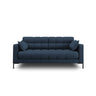 Mamaia 2-Sitzer Sofa, Metallbeine Schwarz, mit Bezug aus Strukturierter Stoff (Nev77) in Blau, 152x96 cm – Bild 1