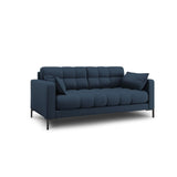 Mamaia 2-Sitzer Sofa, Metallbeine Schwarz, mit Bezug aus Strukturierter Stoff (Nev77) in Blau, 152x96 cm – Bild 3