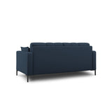 Mamaia 2-Sitzer Sofa, Metallbeine Schwarz, mit Bezug aus Strukturierter Stoff (Nev77) in Blau, 152x96 cm – Bild 4