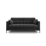 Mamaia 2-Sitzer Sofa, Metallbeine Schwarz, mit Bezug aus Strukturierter Stoff (Nev97) in Dunkelgrau, 152x96 cm – Bild 1