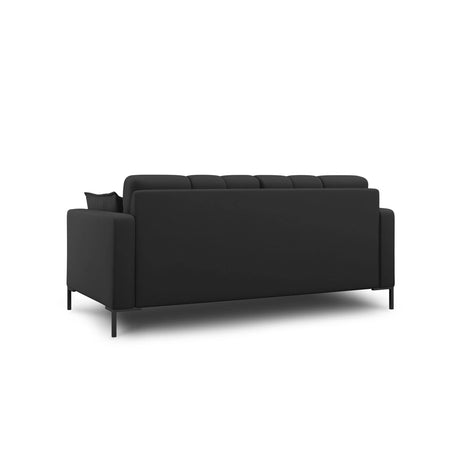 Mamaia 2-Sitzer Sofa, Metallbeine Schwarz, mit Bezug aus Strukturierter Stoff (Nev97) in Dunkelgrau, 152x96 cm – Bild 4