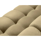 Mamaia 3-Sitzer Sofa, Beine Goldmetall, mit Bezug aus Samt (Blu28) in Beige, 177x96 cm – Bild 8