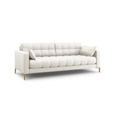 Mamaia 3-Sitzer Sofa, Beine Goldmetall, mit Bezug aus Samt oder Strukturstoff, 177x96 cm – Bild 3