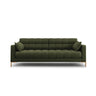 Mamaia 3-Sitzer Sofa, Beine Goldmetall, mit Bezug aus Strukturierter Stoff (Nev39) in Grün, 177x96 cm – Bild 1