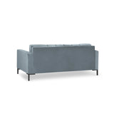 Mamaia 3-Sitzer Sofa, Metallbeine Schwarz, mit Bezug aus Samt (Blu06) in Hellblau, 177x96 cm – Bild 5