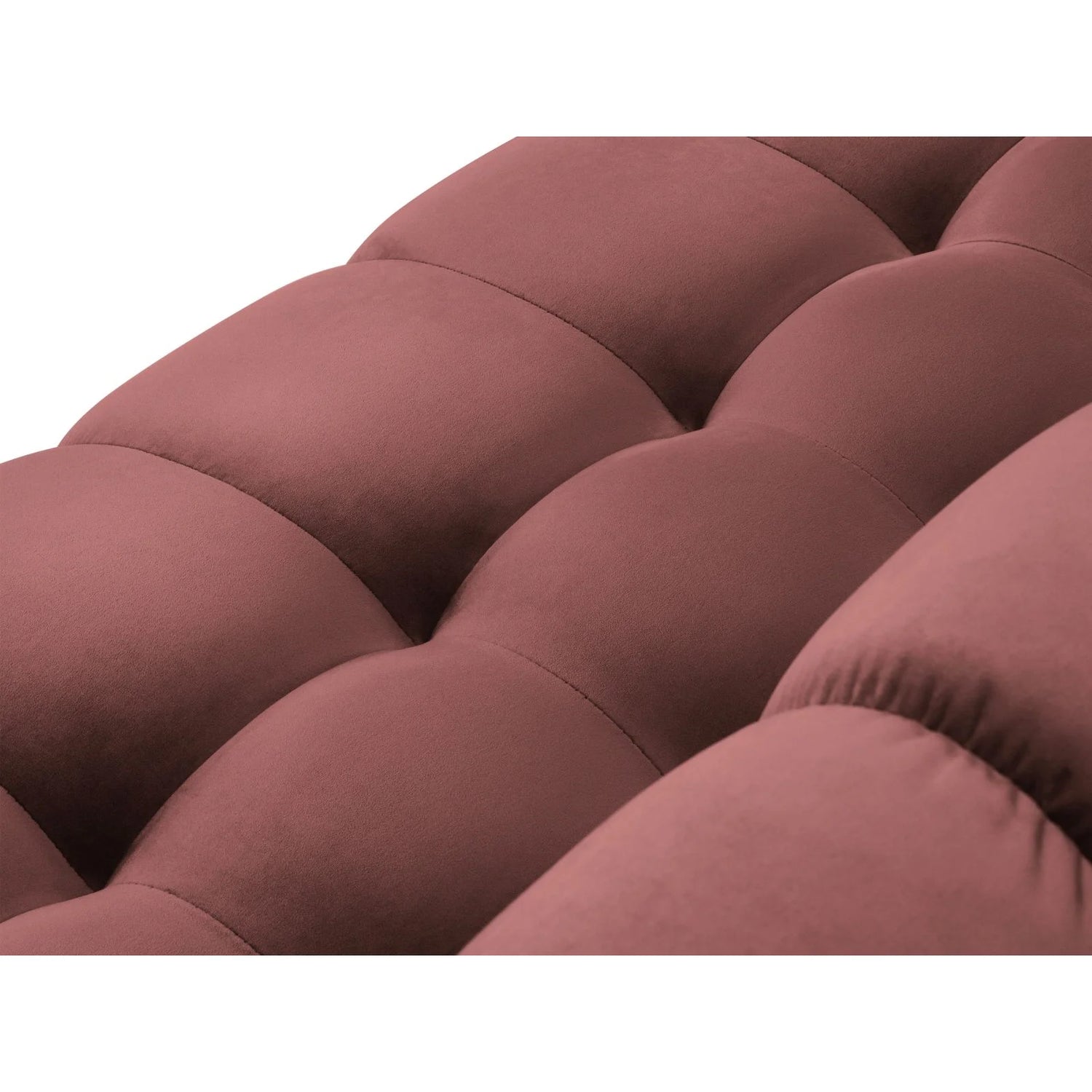 Mamaia 3-Sitzer Sofa, Metallbeine Schwarz, mit Bezug aus Samt (Blu52) in Rosa, 177x96 cm – Bild 8